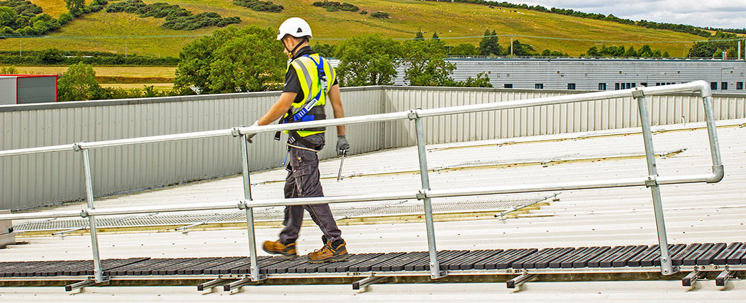 Roof Walkway With Handrail