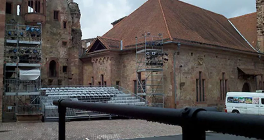 Sicherheitsgeländer Kee Klamp am Schloss Heidelberg