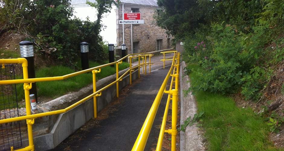 Bahnhof Sicherheitsgeländer